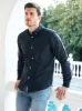 Ervin Oxford Shirt Navy sold by Bewley and Ritch