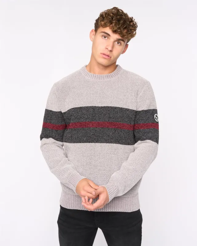 Maskell Crew Knit Light Grey sold by Bewley and Ritch