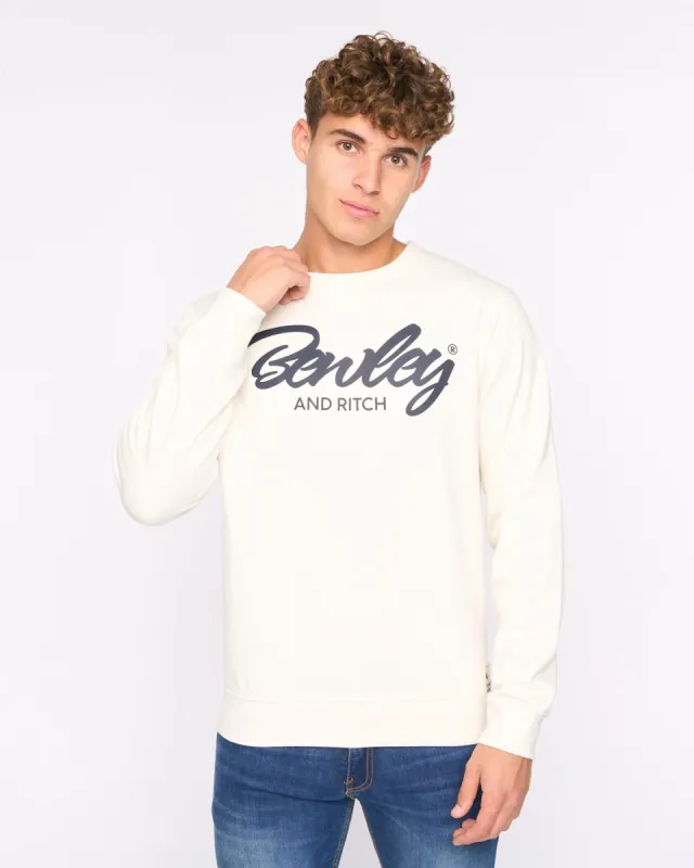 Yardley Crew Sweat Off White sold by Bewley and Ritch