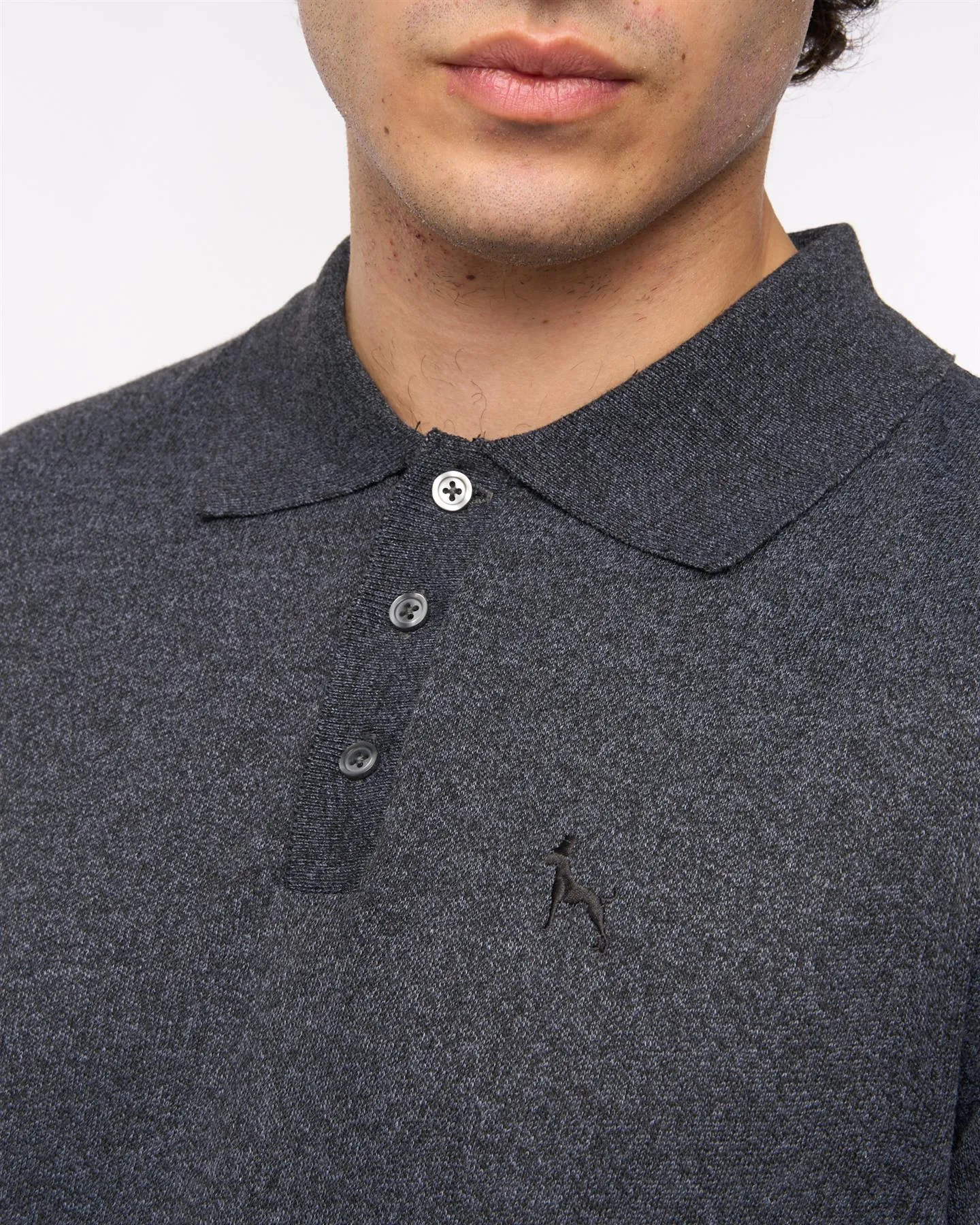 Ashland Polo Neck Knit Black Marl sold by Bewley and Ritch product image thumbnail 4