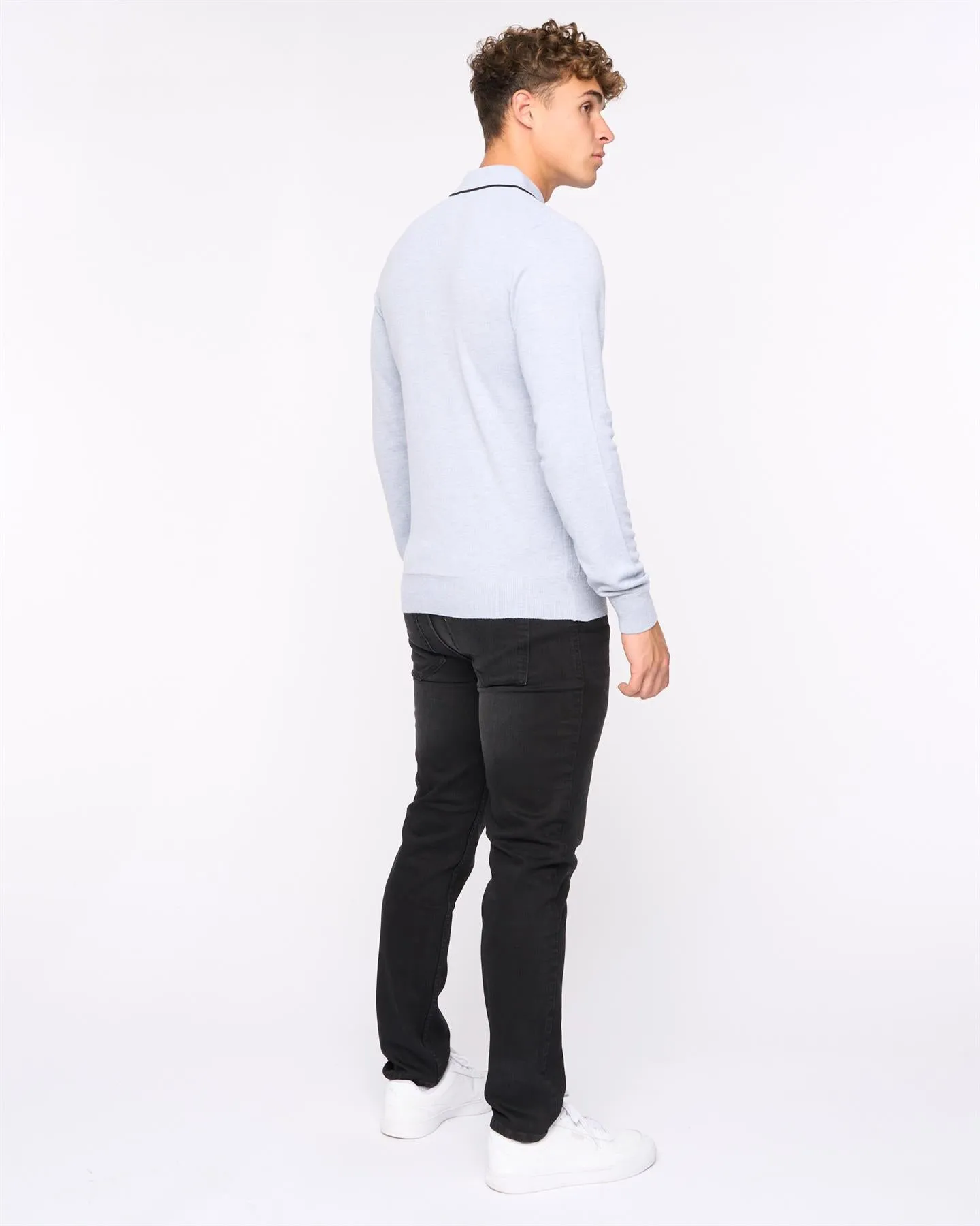 Ambrosden Polo Neck Knit Light Grey Marl sold by Bewley and Ritch product image thumbnail 3