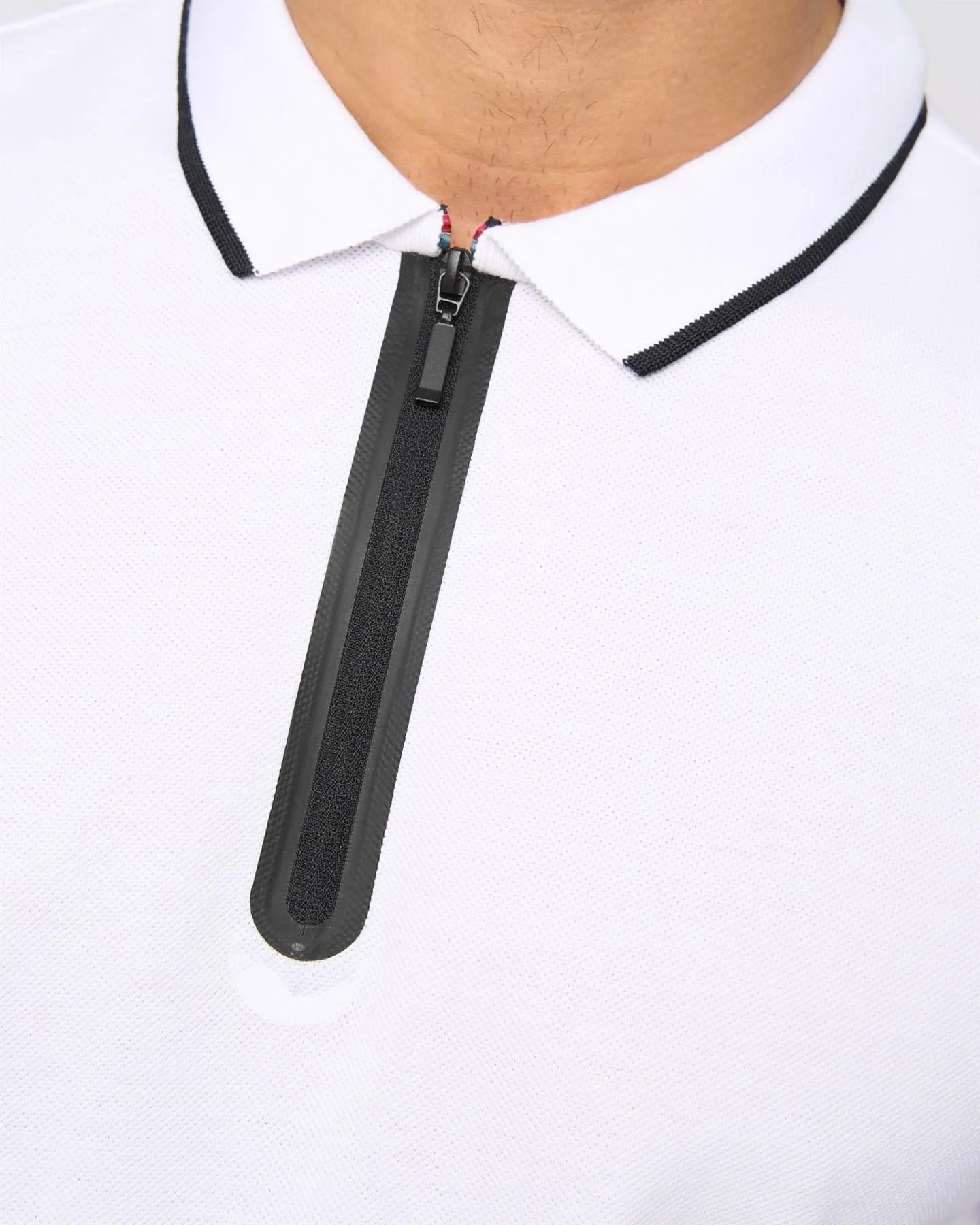 Oakden Zip Front Polo White sold by Bewley and Ritch product image thumbnail 5