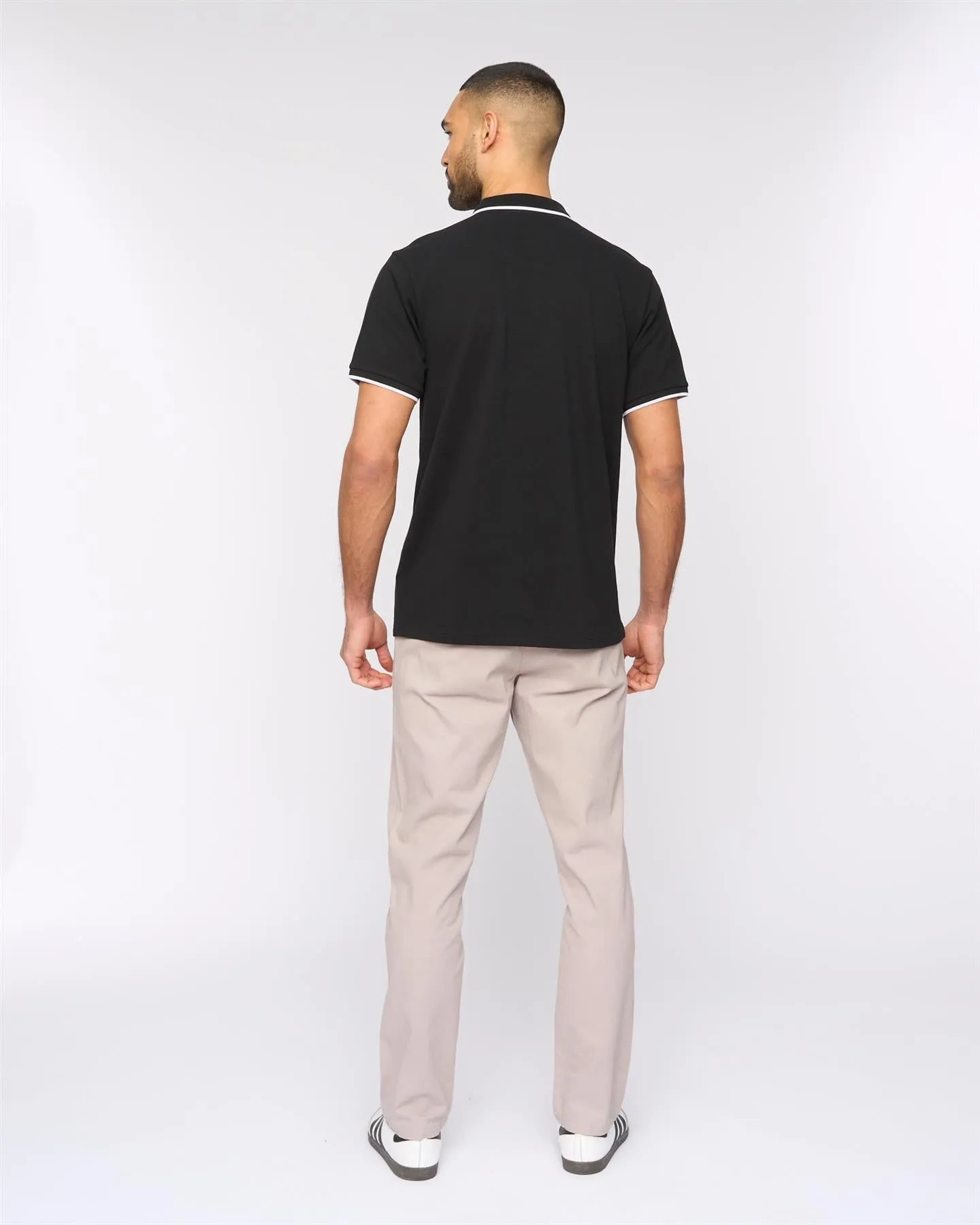 Oakden Zip Front Polo Black sold by Bewley and Ritch product image thumbnail 4