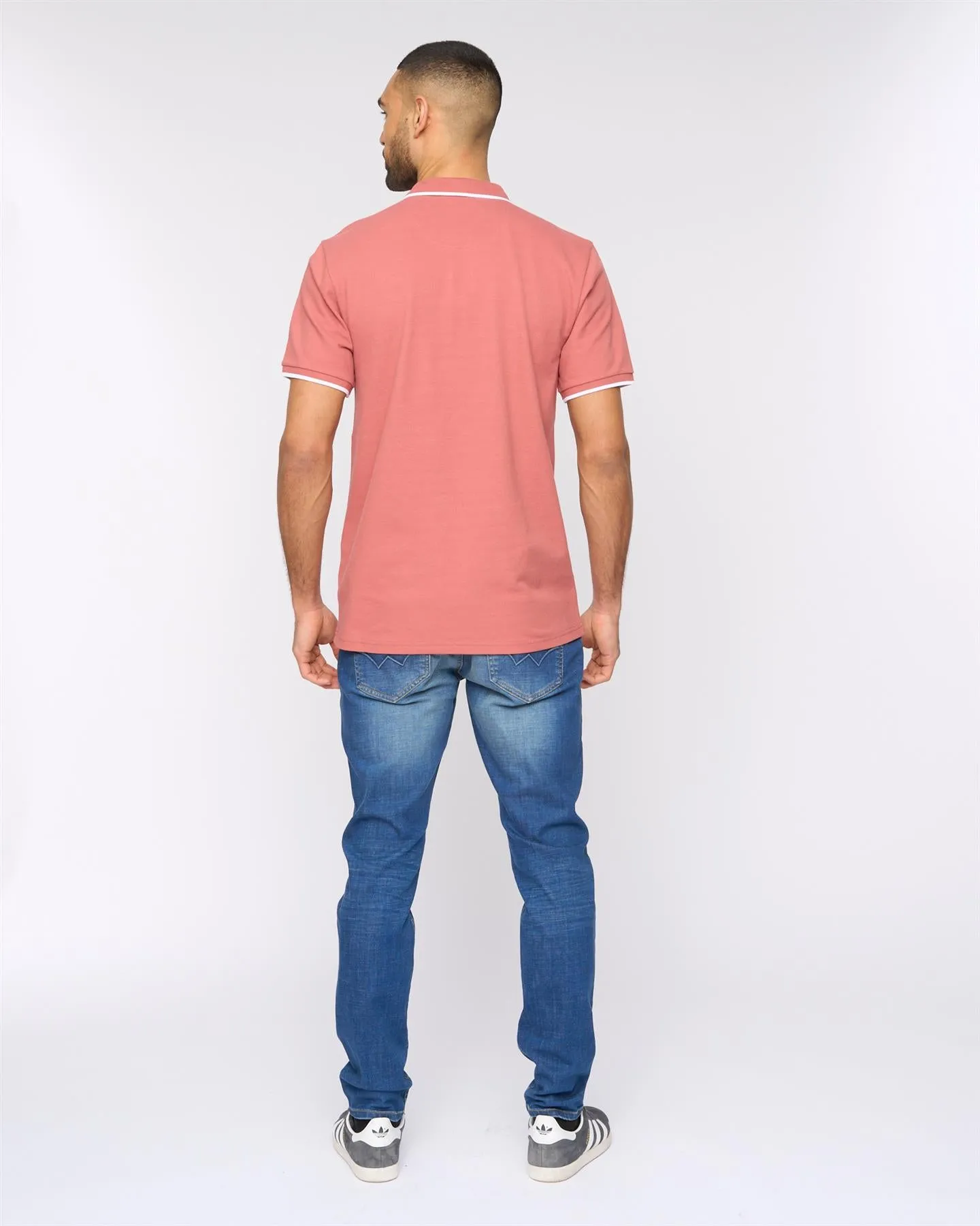 Oakden Zip Front Polo Pink sold by Bewley and Ritch product image thumbnail 4