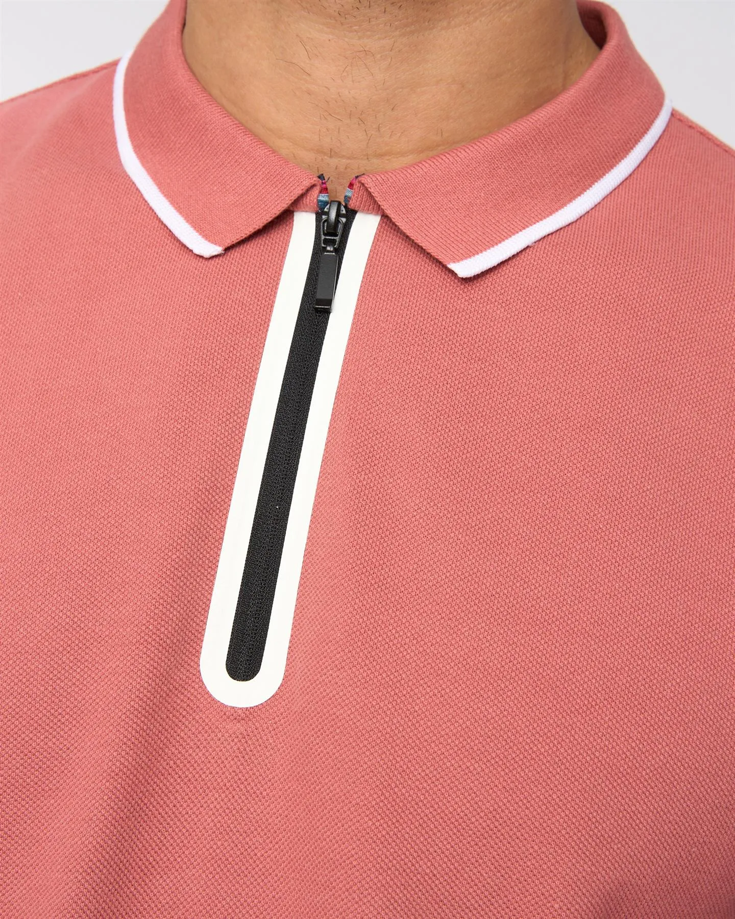 Oakden Zip Front Polo Pink sold by Bewley and Ritch product image thumbnail 5