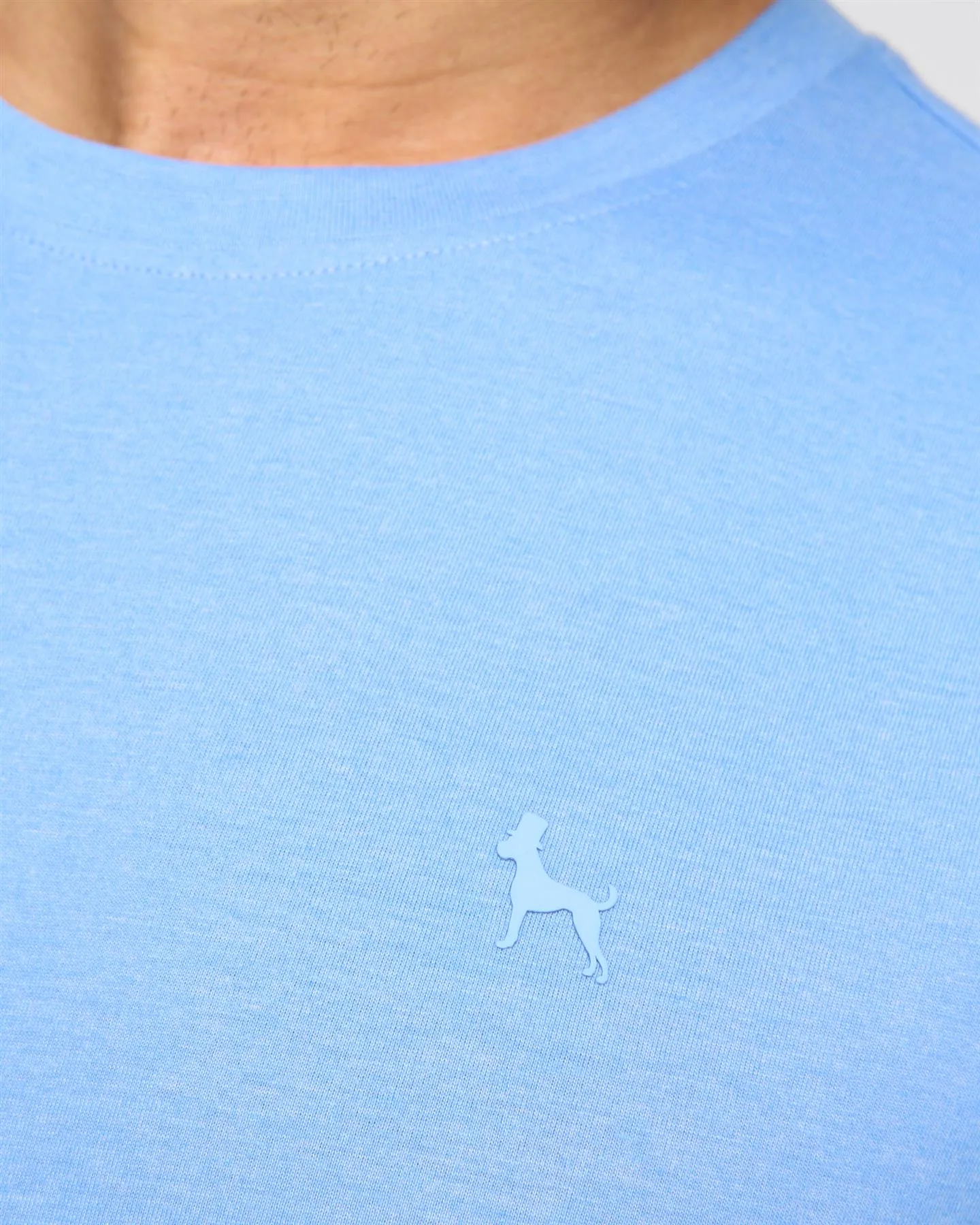 Barlowe T-Shirt Mid Blue Marl sold by Bewley and Ritch product image thumbnail 5