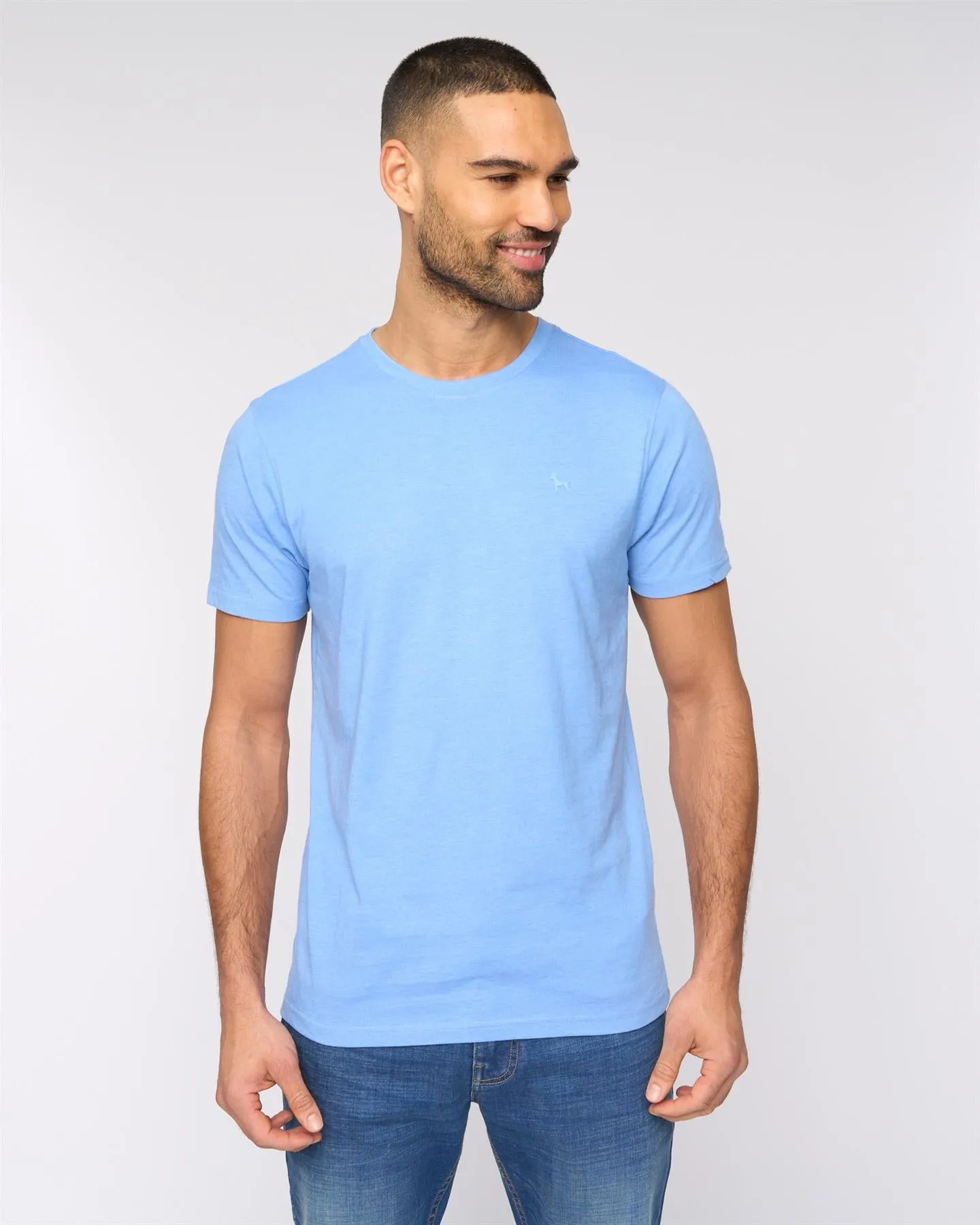 Barlowe T-Shirt Mid Blue Marl sold by Bewley and Ritch product image thumbnail 2