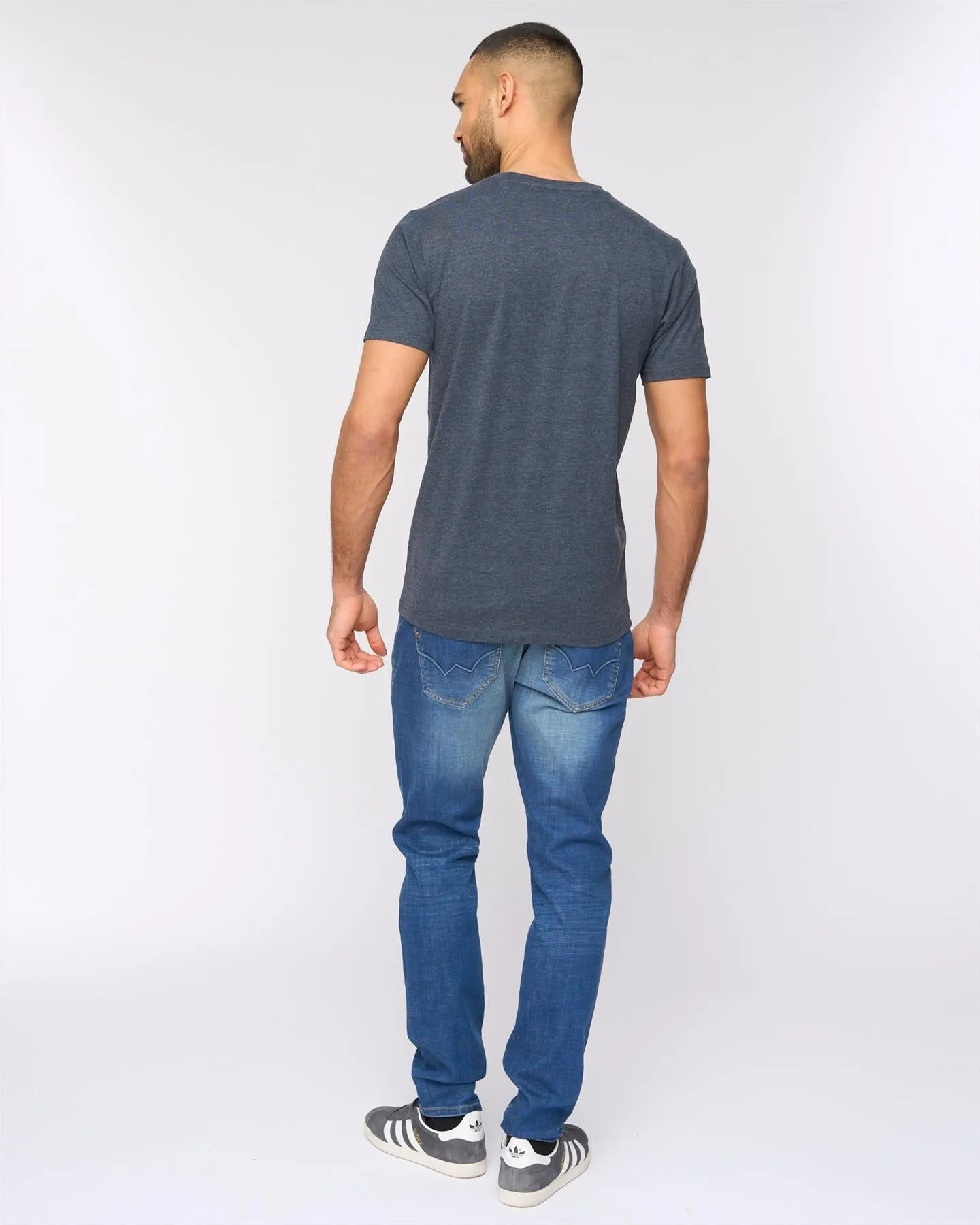 Barlowe T-Shirt Navy Marl sold by Bewley and Ritch product image thumbnail 4