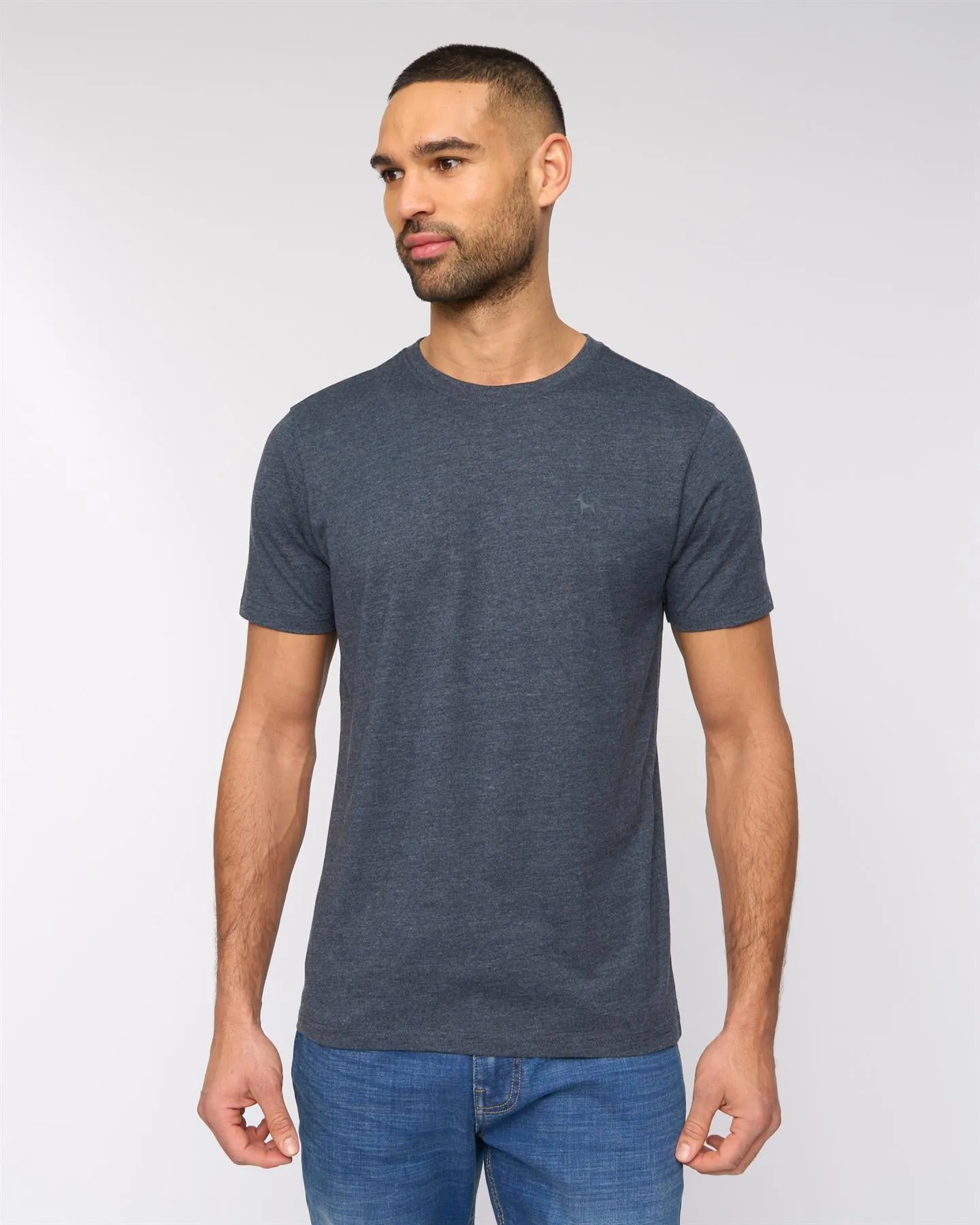 Barlowe T-Shirt Navy Marl sold by Bewley and Ritch product image thumbnail 2