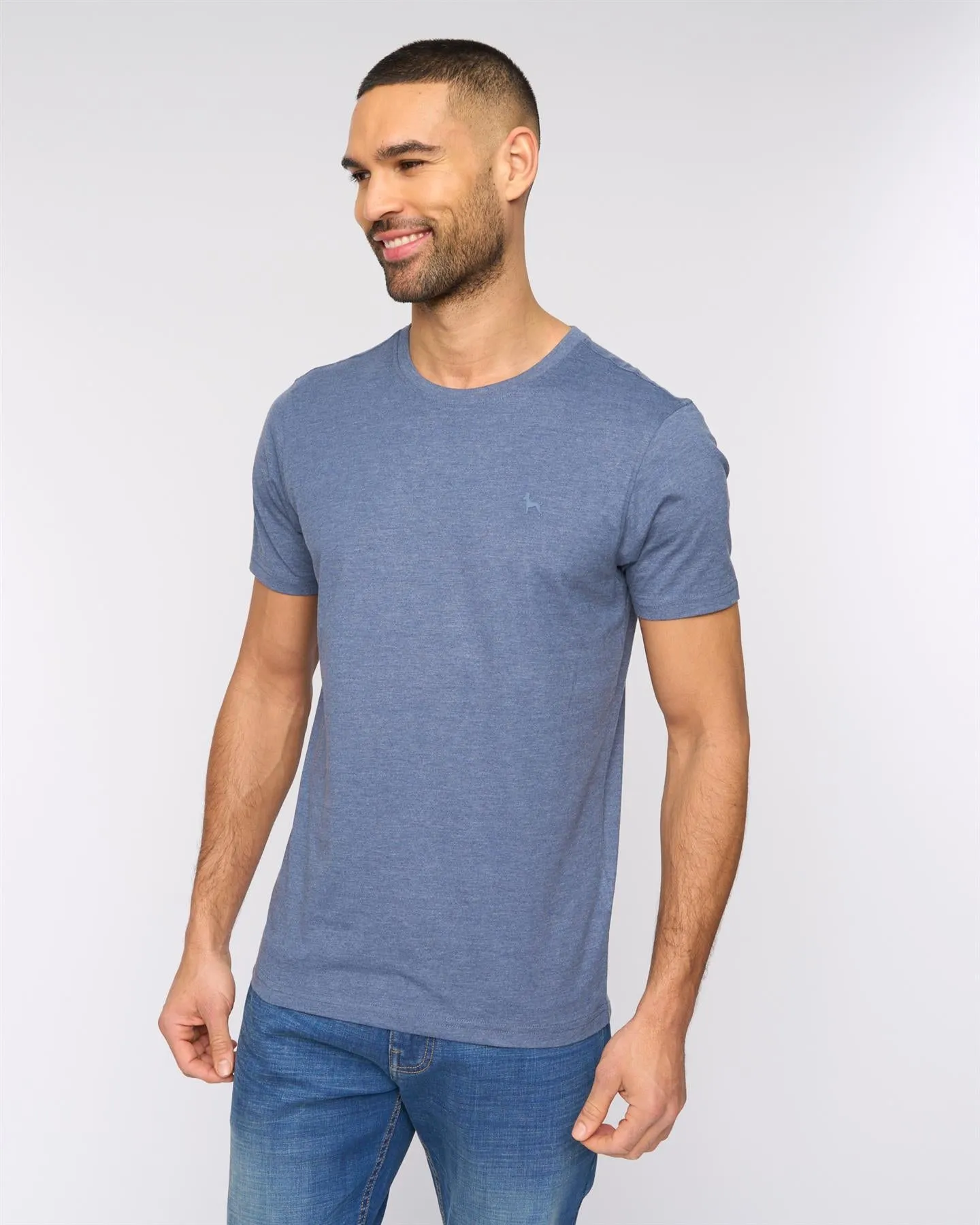 Barlowe T-Shirt Denim Marl sold by Bewley and Ritch product image thumbnail 2