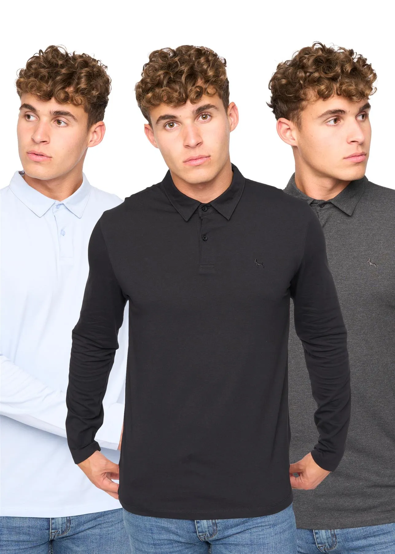 Saperton Long Sleeve Polo 3pk Assorted sold by Bewley and Ritch