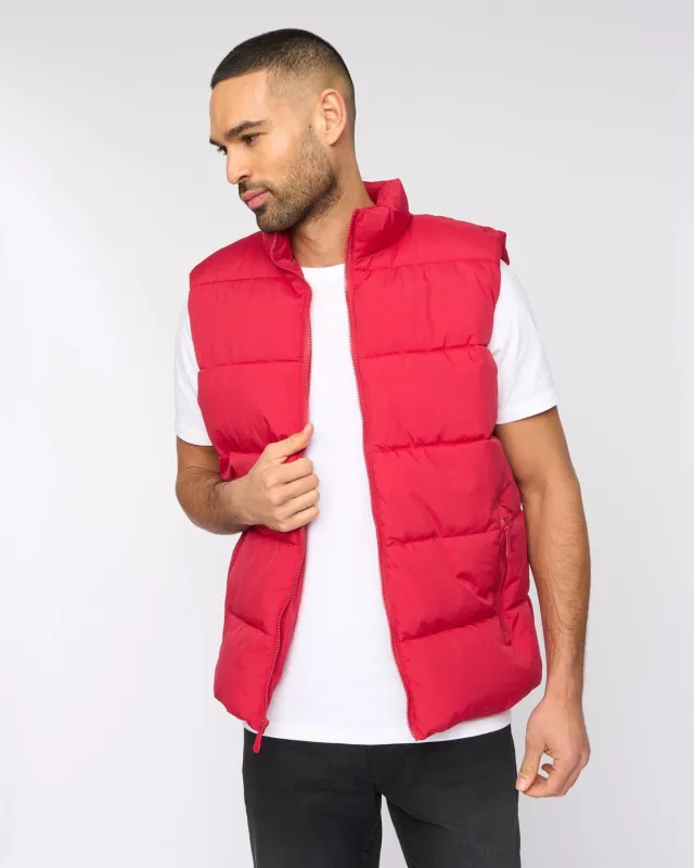 Stanten Puffer Gilet Red sold by Bewley and Ritch