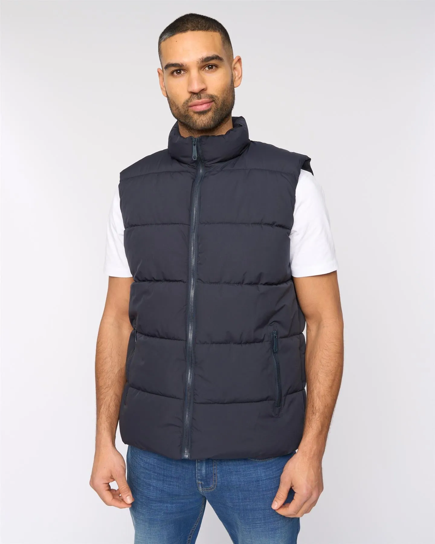 Stanten Puffer Gilet Navy sold by Bewley and Ritch
