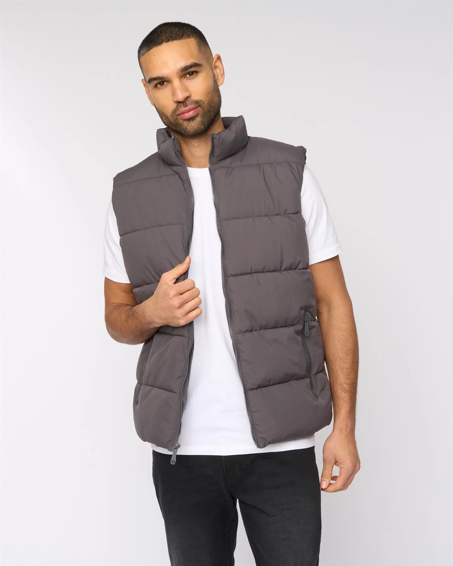 Stanten Puffer Gilet Dark Grey sold by Bewley and Ritch product image thumbnail 2