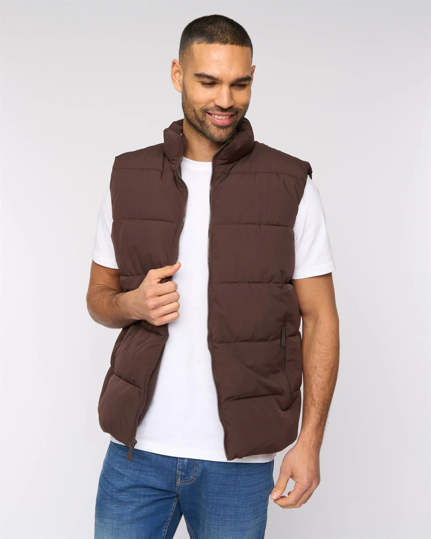 Stanten Puffer Gilet Dark Brown sold by Bewley and Ritch product image thumbnail 2