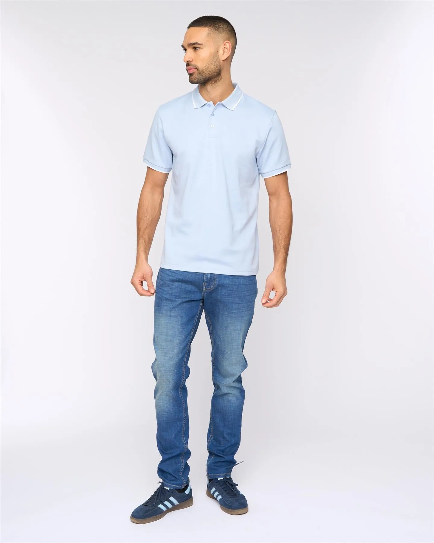 Elverton Polo Mid Blue sold by Bewley and Ritch product image thumbnail 3