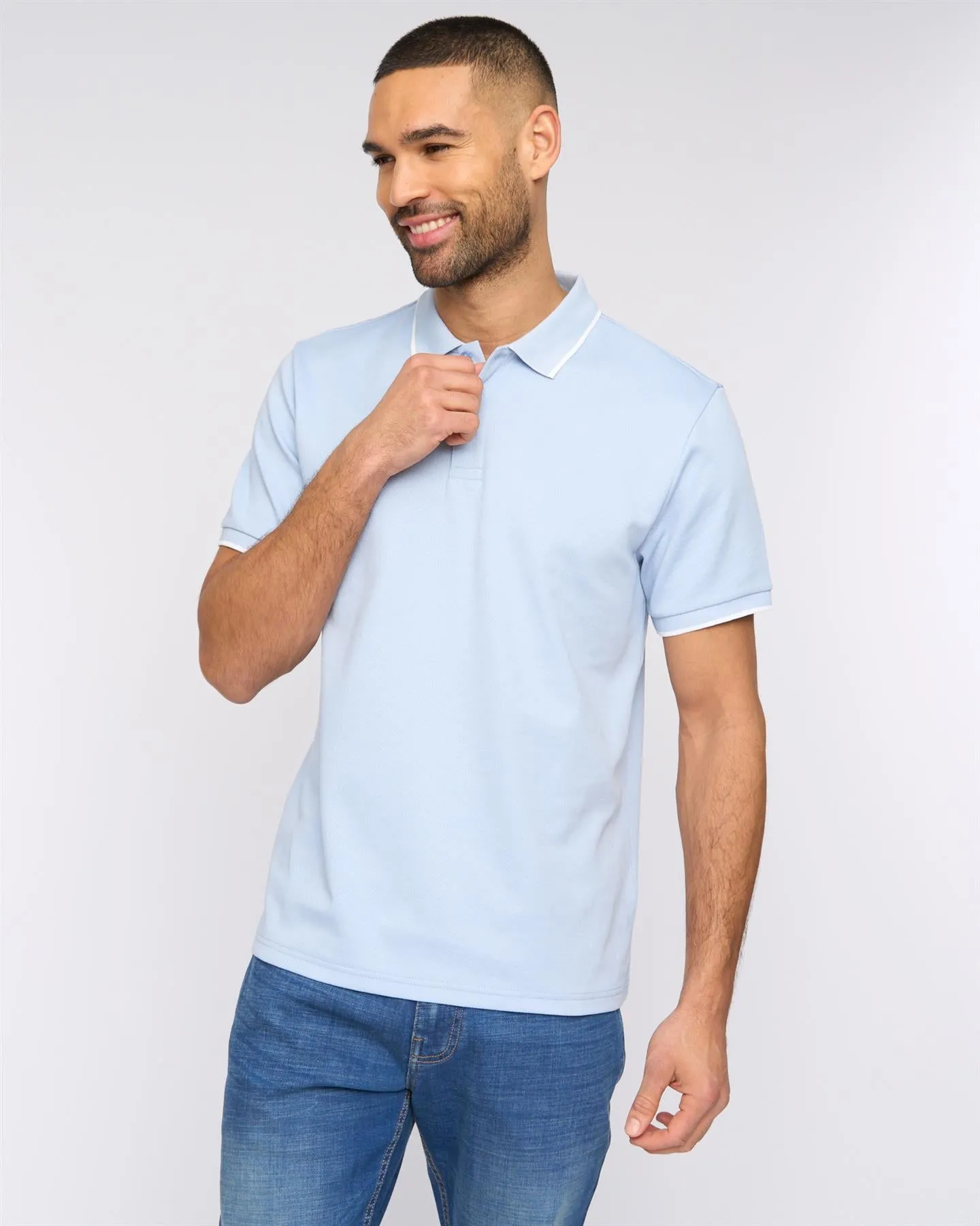 Elverton Polo Mid Blue sold by Bewley and Ritch product image thumbnail 2