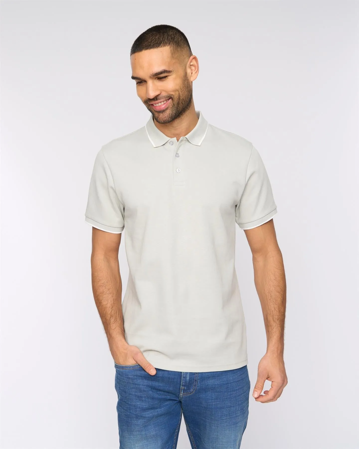 Elverton Polo Light Grey sold by Bewley and Ritch product image thumbnail 2