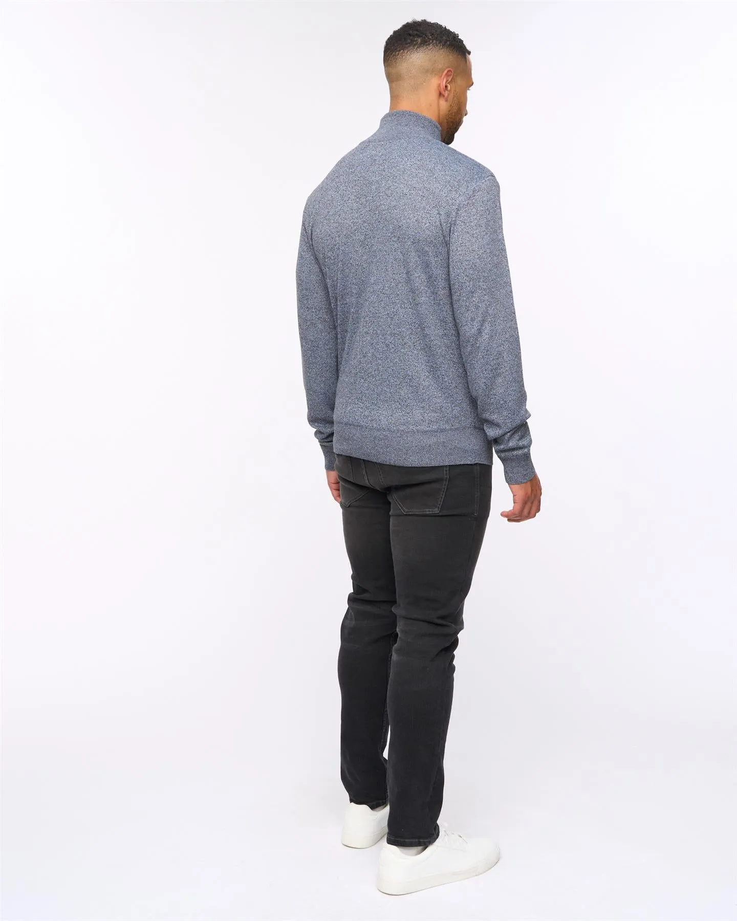 Delloway 1/4 Zip Funnel Neck Jumper Charcoal Marl sold by Bewley and Ritch product image thumbnail 4