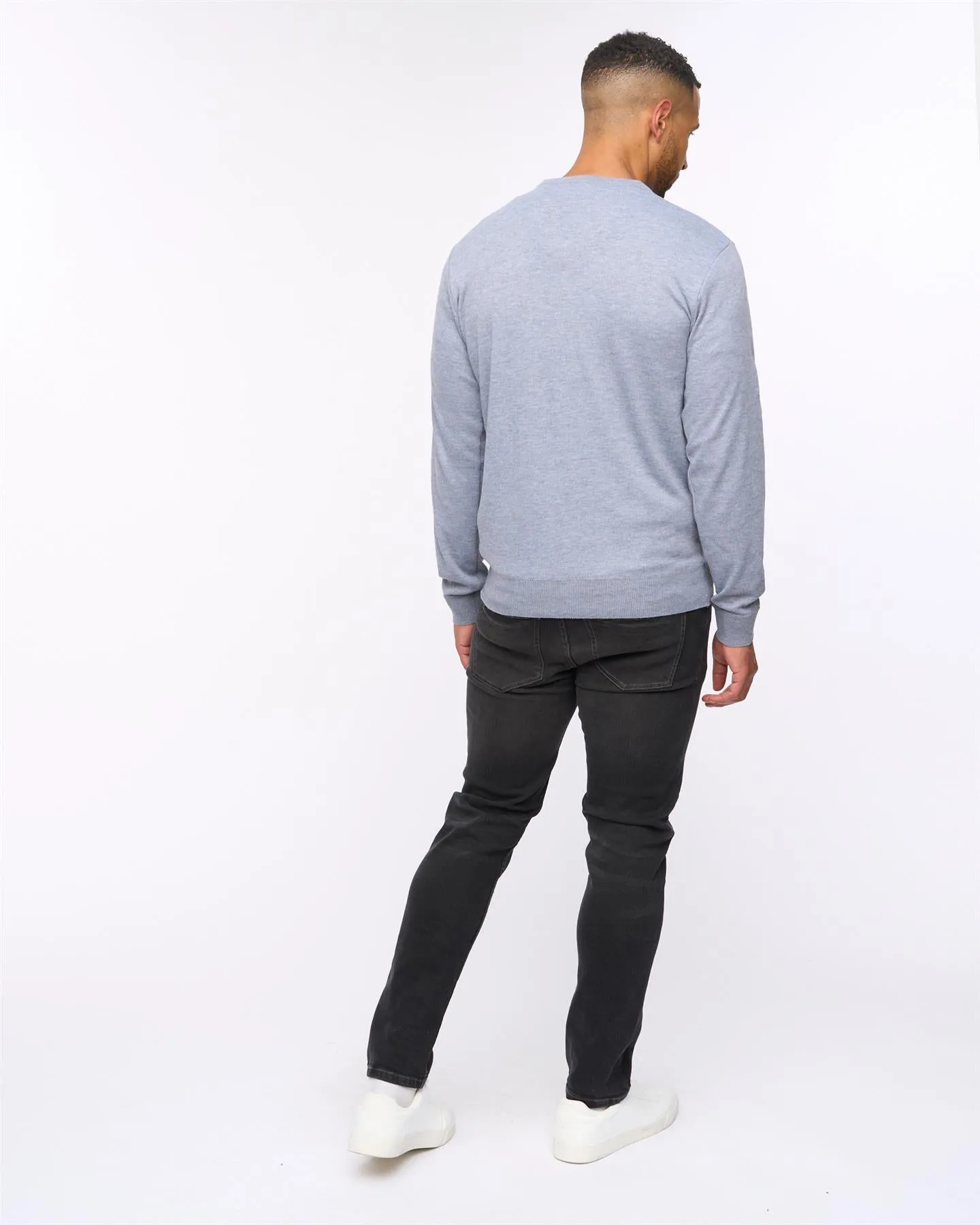Tinworth V-Neck Jumper Grey Marl sold by Bewley and Ritch product image thumbnail 4