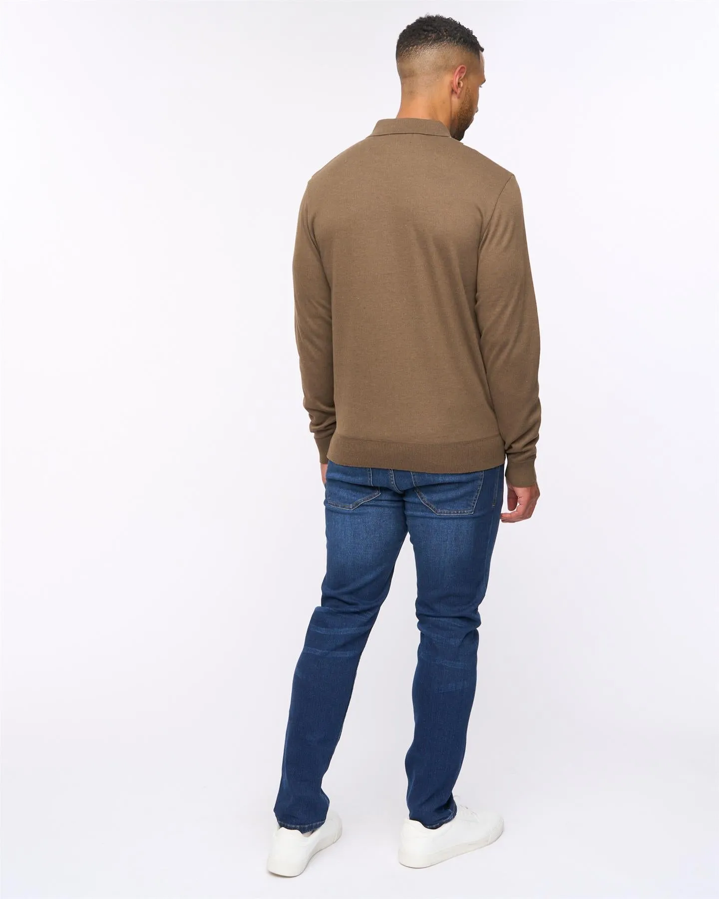 Stalwart Knit Polo Dark Taupe sold by Bewley and Ritch product image thumbnail 4
