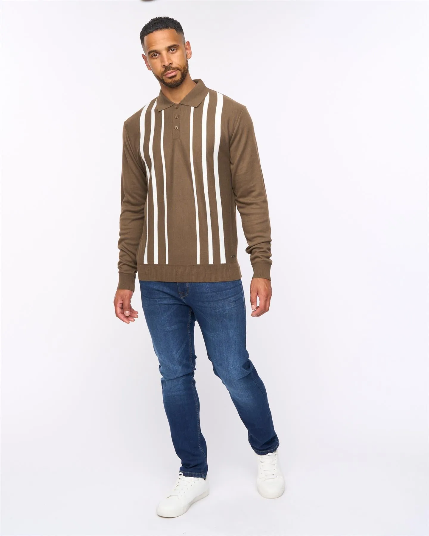 Stalwart Knit Polo Dark Taupe sold by Bewley and Ritch product image thumbnail 3