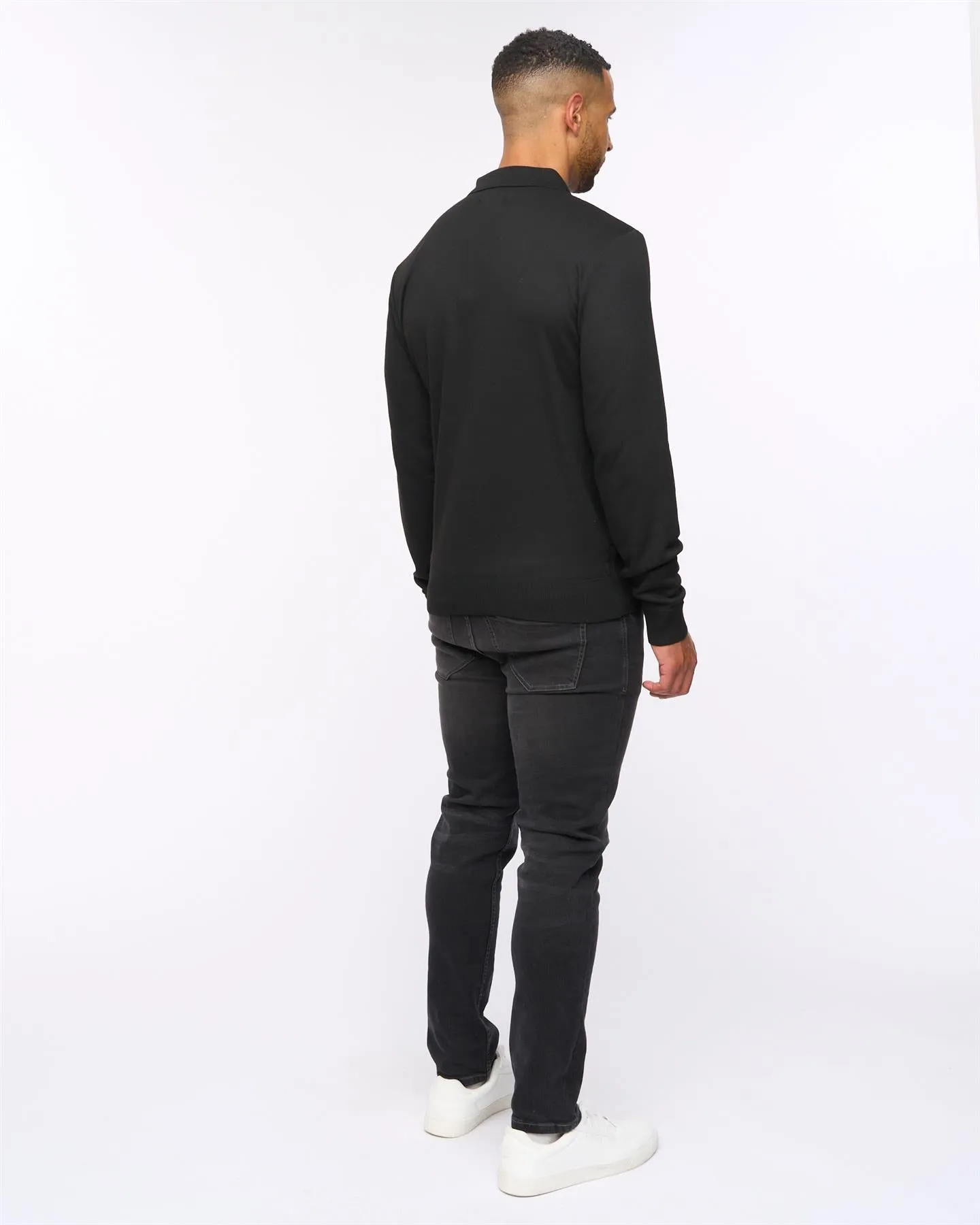 Aldrich 1/2 Zip Knit Polo Black sold by Bewley and Ritch product image thumbnail 4