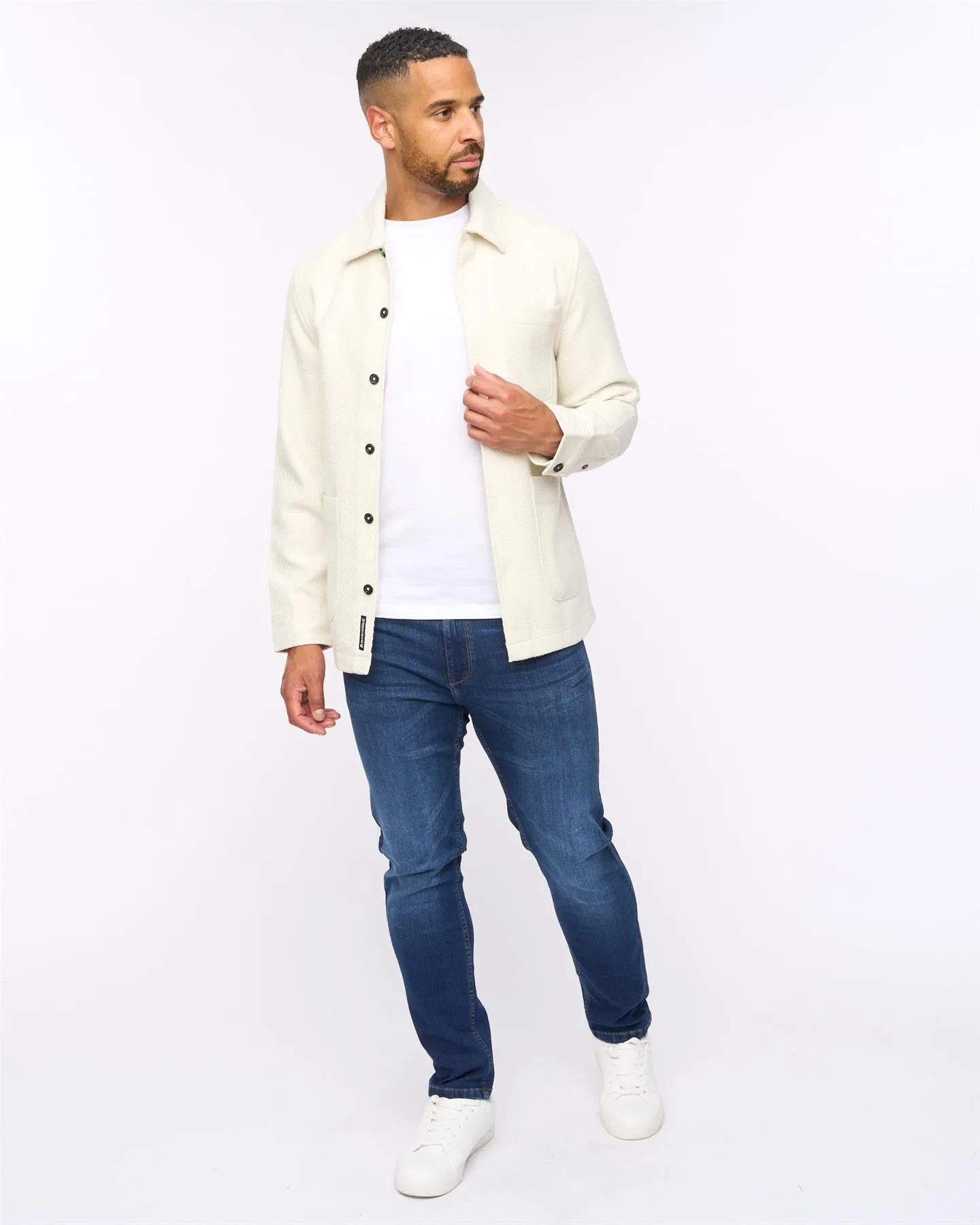 Haynerson Textured Overshirt Ecru sold by Bewley and Ritch product image thumbnail 3