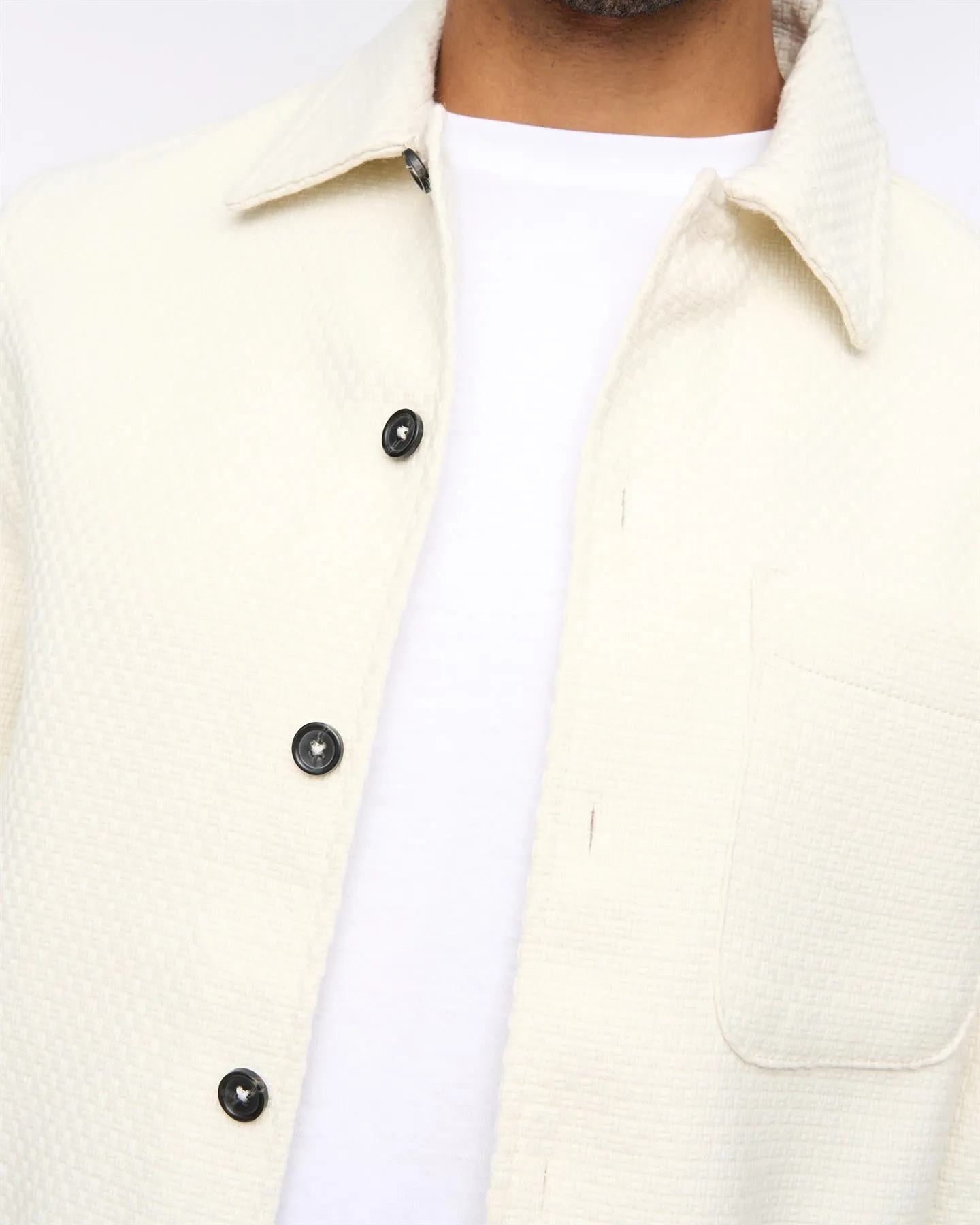 Haynerson Textured Overshirt Ecru sold by Bewley and Ritch product image thumbnail 5
