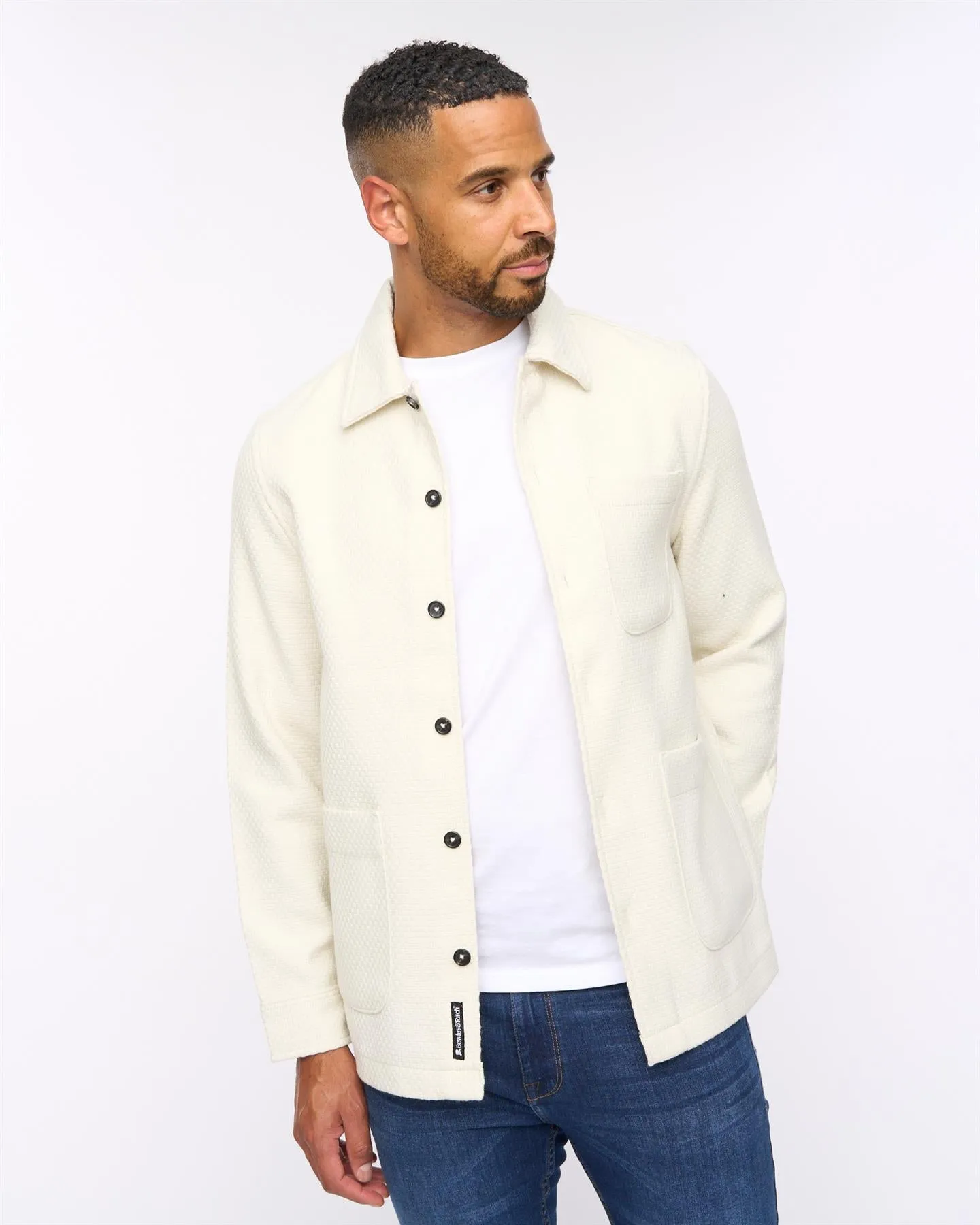 Haynerson Textured Overshirt Ecru sold by Bewley and Ritch product image thumbnail 2