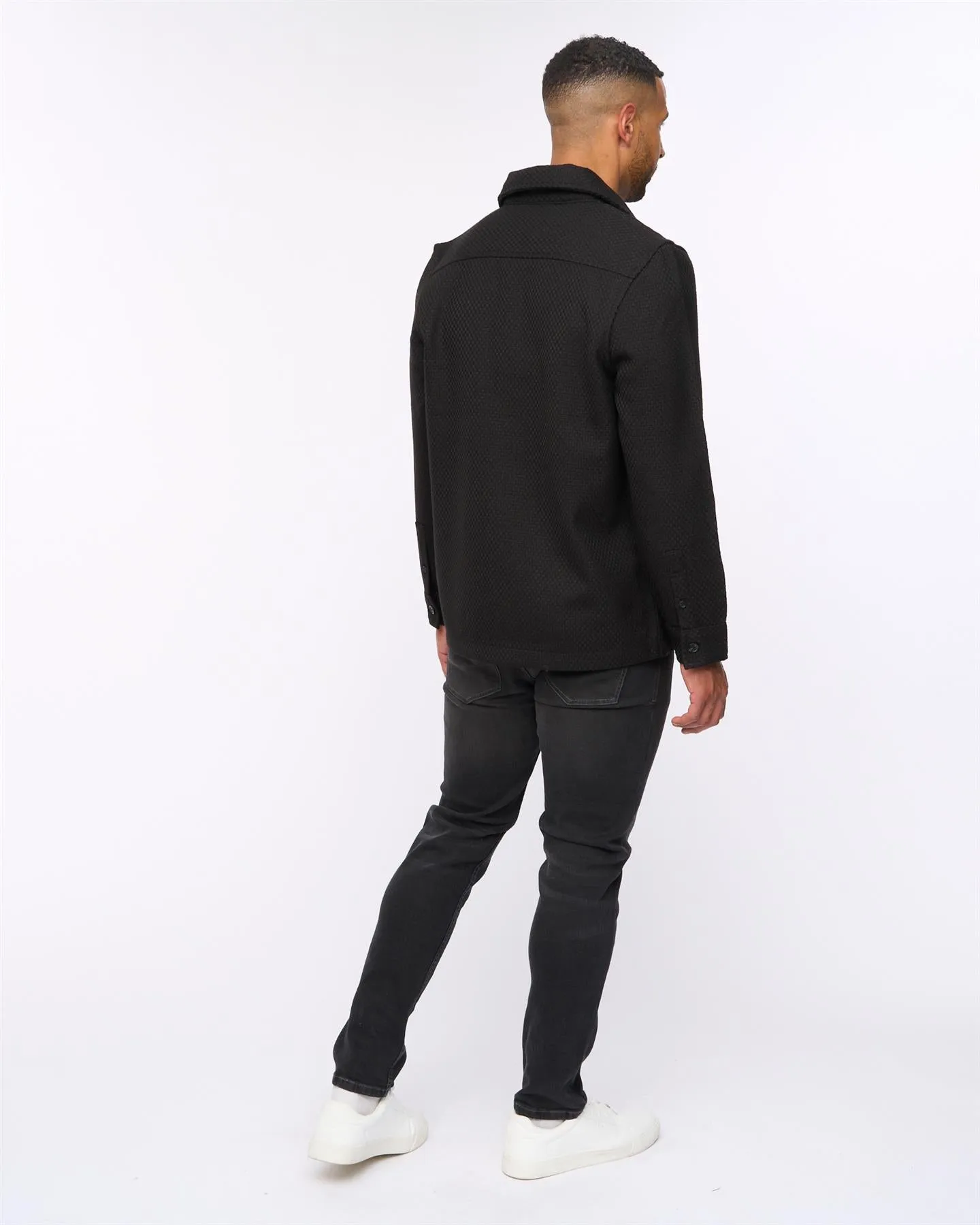 Haynerson Textured Overshirt Black sold by Bewley and Ritch product image thumbnail 4