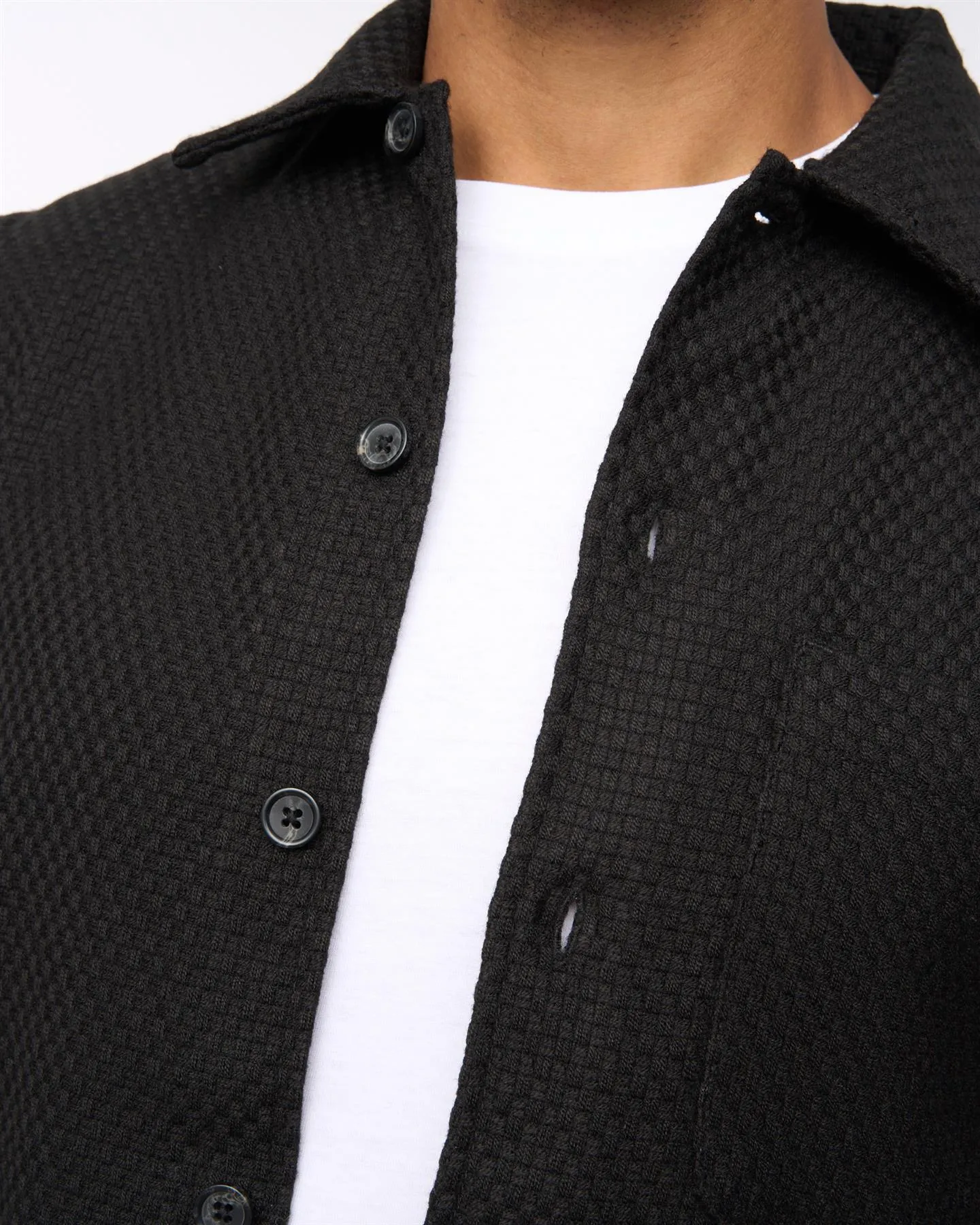 Haynerson Textured Overshirt Black sold by Bewley and Ritch product image thumbnail 5