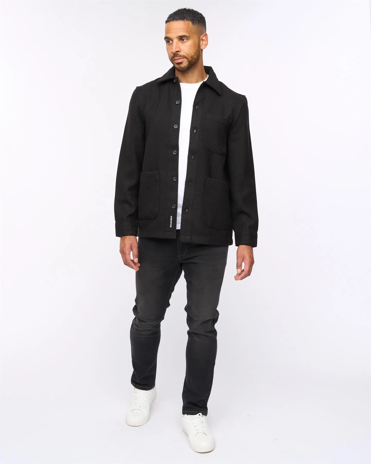 Haynerson Textured Overshirt Black sold by Bewley and Ritch product image thumbnail 3