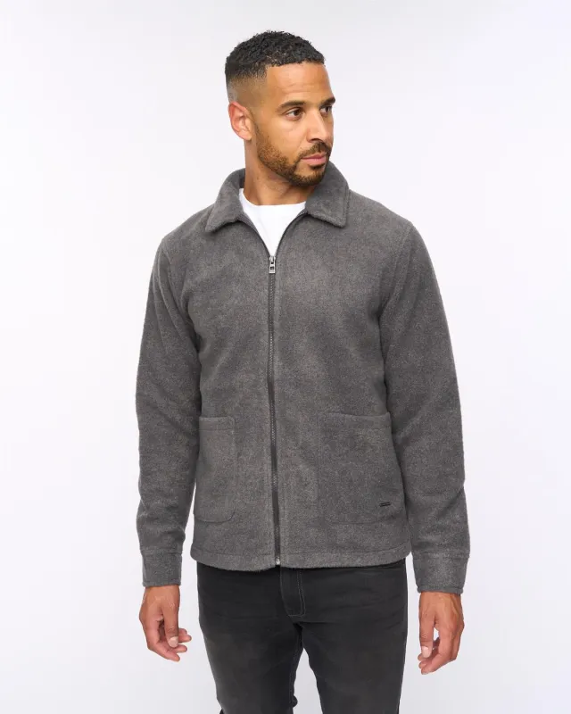 Mayford Overshirt Charcoal sold by Bewley and Ritch
