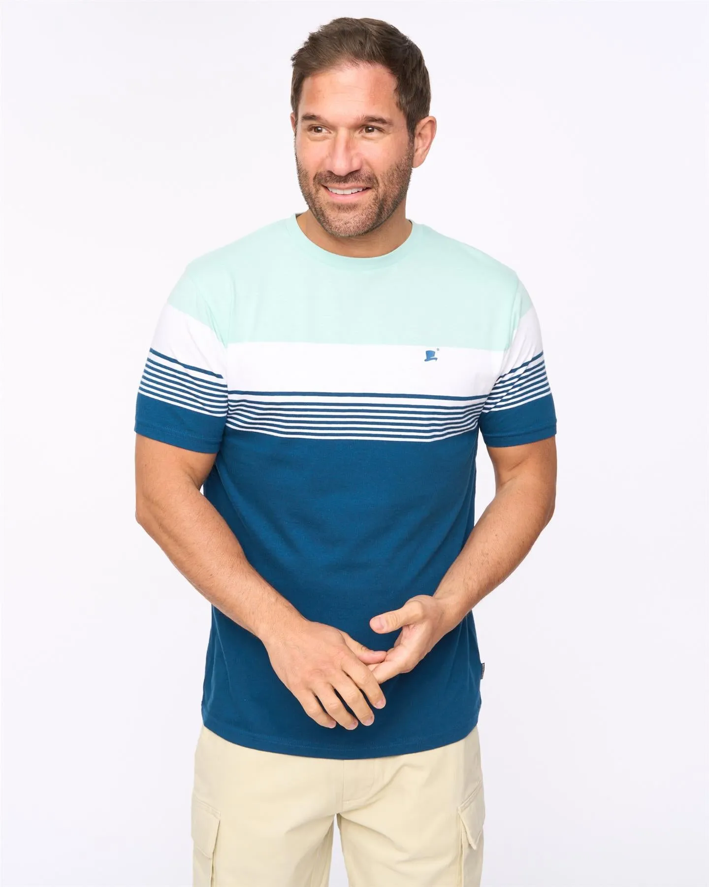 Portmen T-Shirt Mid Blue sold by Bewley and Ritch