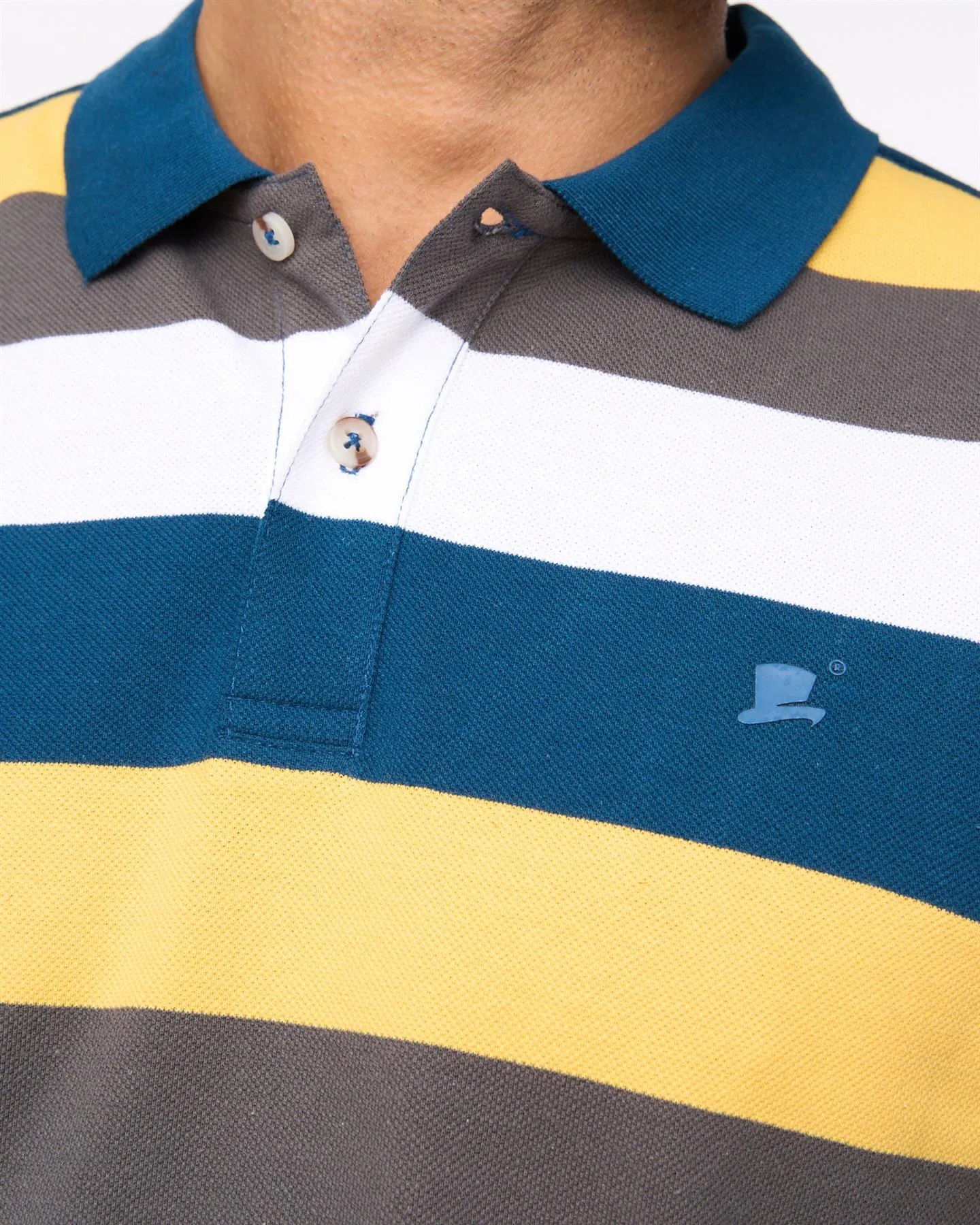 Hadley Polo Mid Blue sold by Bewley and Ritch product image thumbnail 5