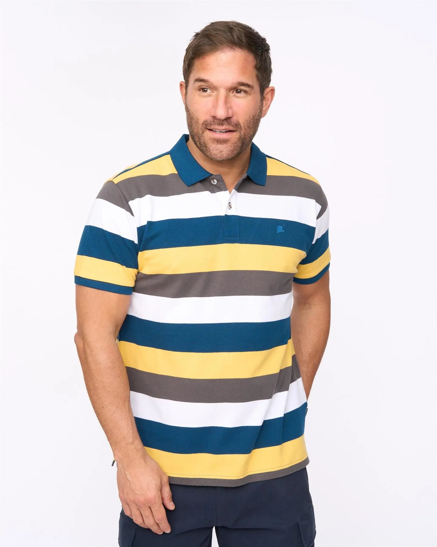 Hadley Polo Mid Blue sold by Bewley and Ritch product image thumbnail 2