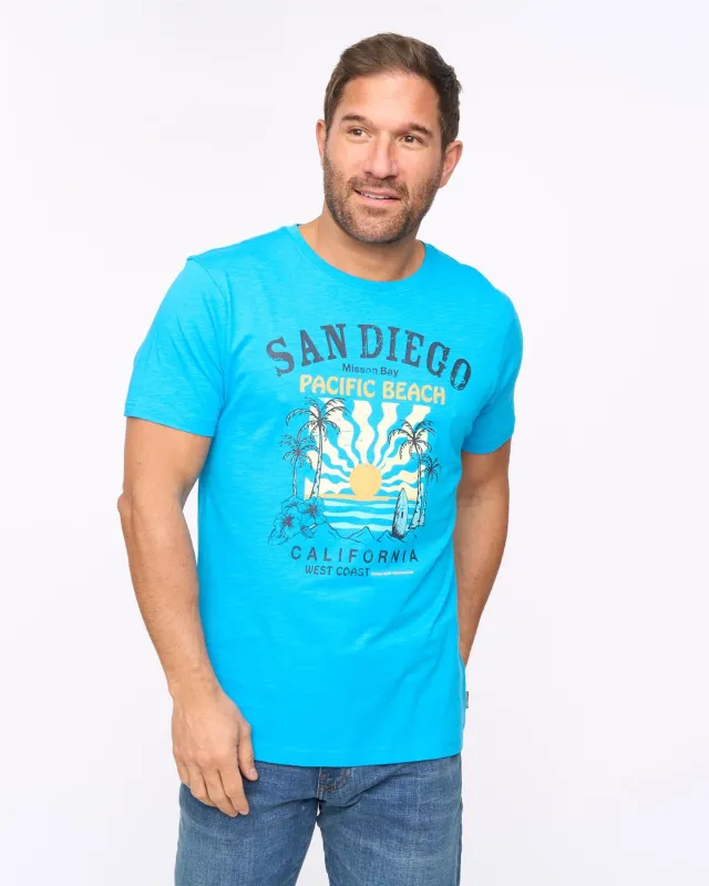 Sandico T-Shirt Turquoise made by Bewley and Ritch