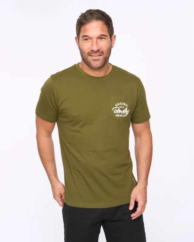 Milestan T-Shirt Olive made by Bewley and Ritch