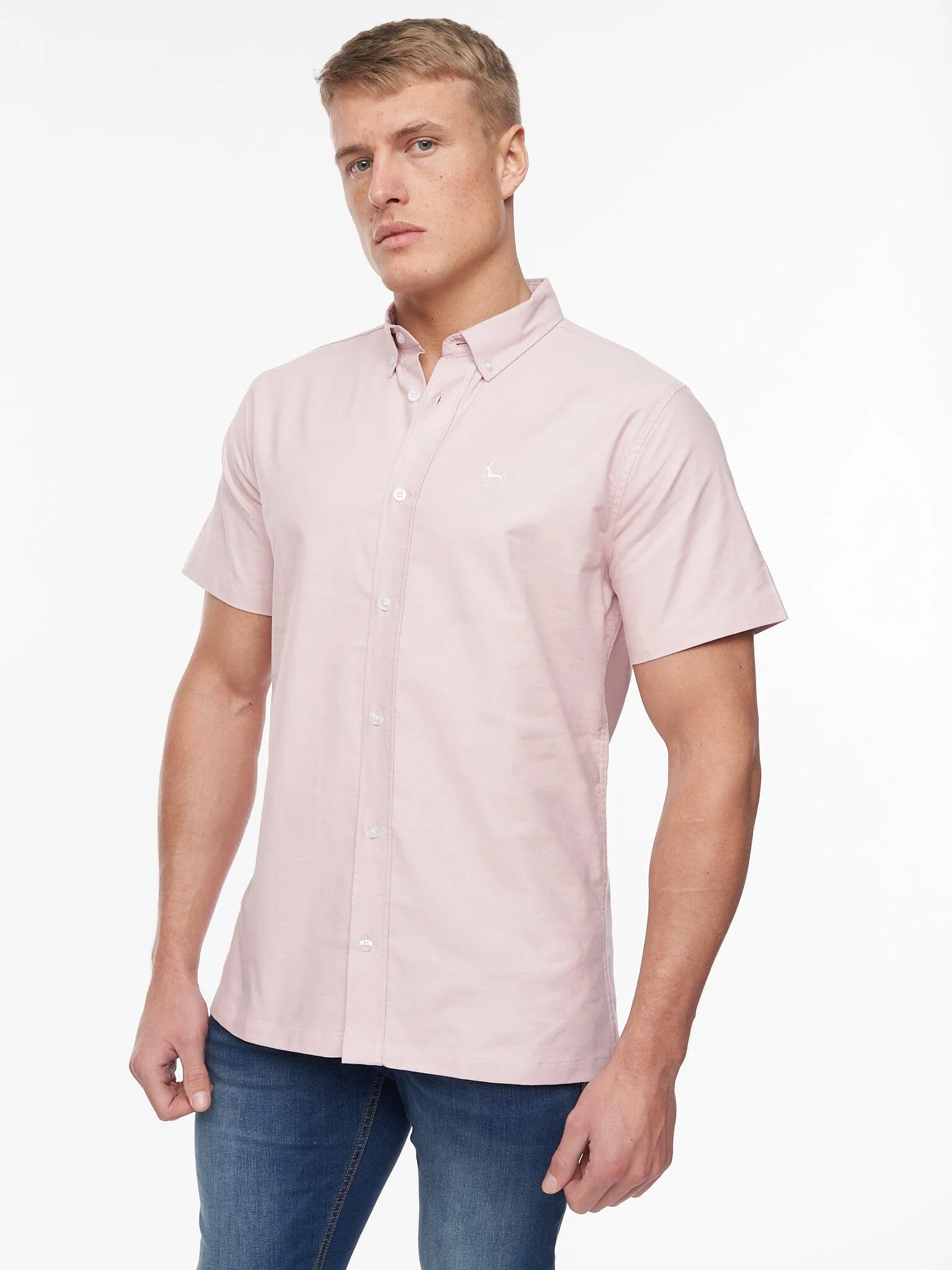 Balton Short Sleeve Oxford Shirt Light Pink sold by Bewley and Ritch product image thumbnail 3