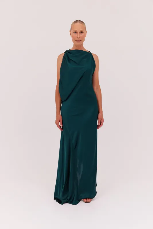 PETROL SILK ROMA GOWN sold by Bianca Spender
