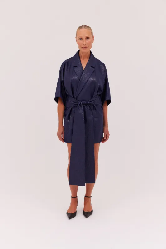 NAVY LUREX FLUENT DRESS sold by Bianca Spender