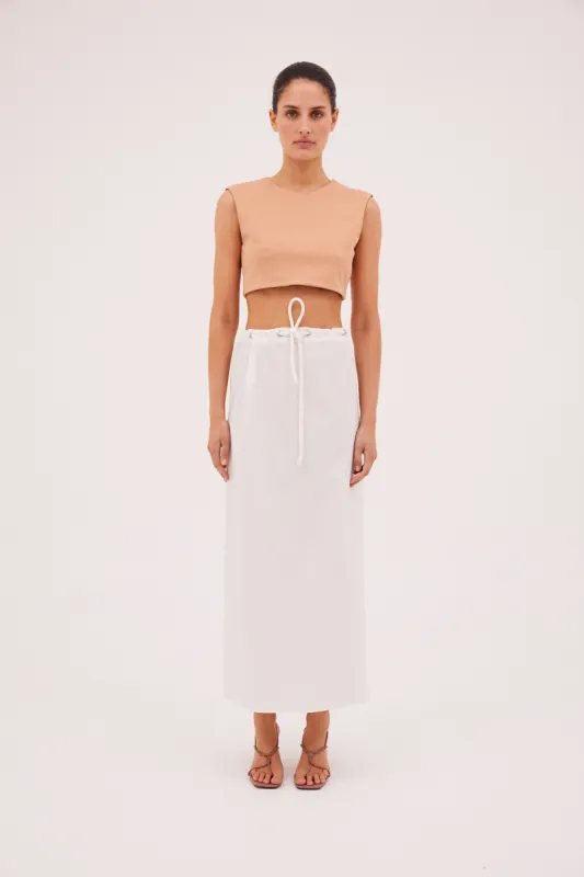 WHITE COTTON RAFAEL SKIRT sold by Bianca Spender