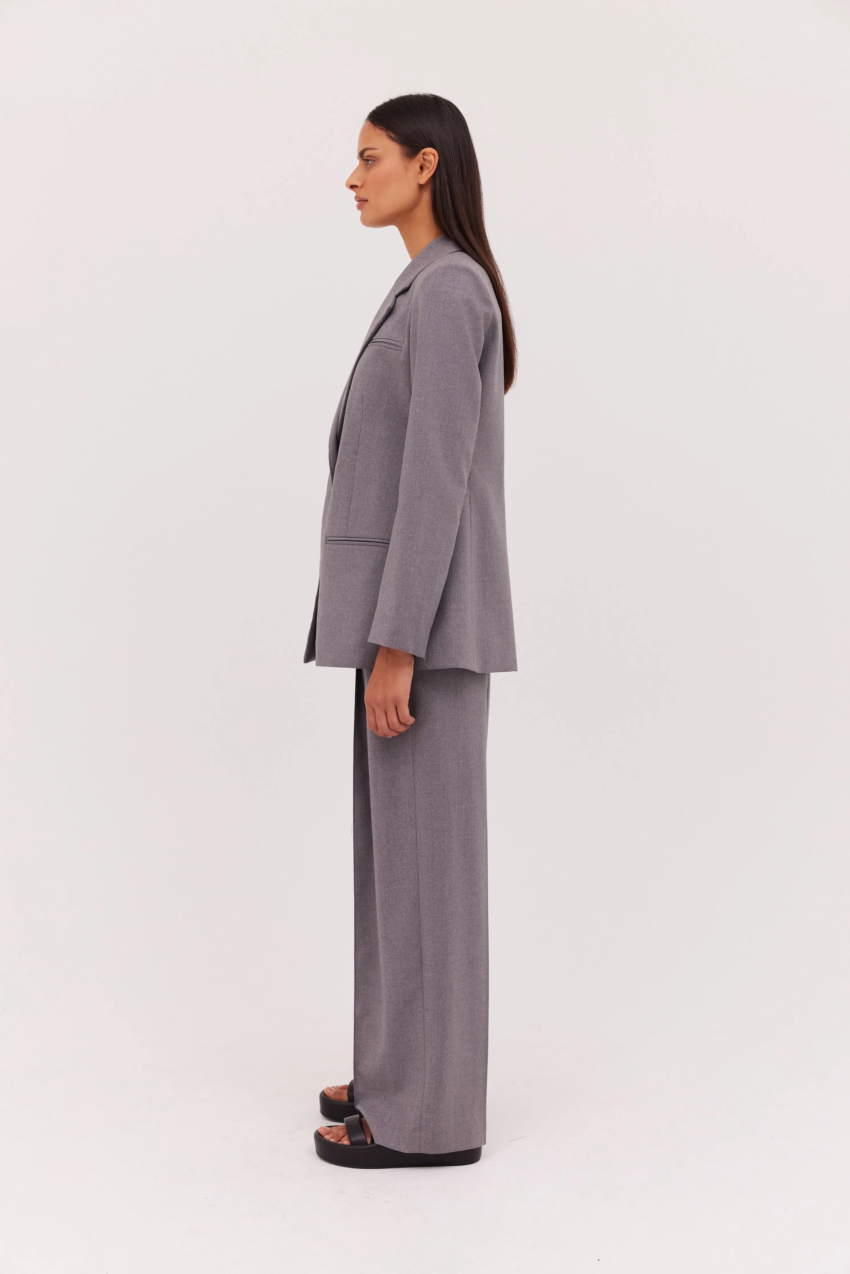GREY WOOL KENT PANT sold by Bianca Spender product image thumbnail 3