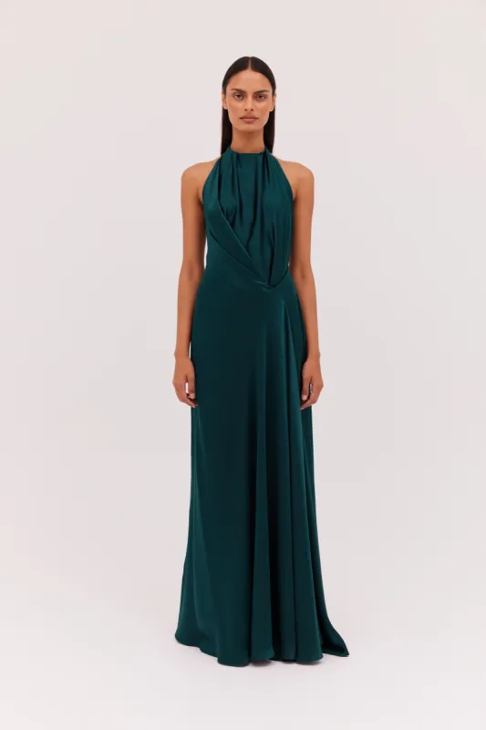 PETROL SILK ISABELLA GOWN sold by Bianca Spender
