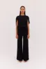 BLACK CREPE CRAWFORD TOP sold by Bianca Spender
