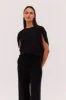 BLACK CREPE CRAWFORD TOP sold by Bianca Spender