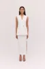 WHITE TEXTURED SUITING UNITY SKIRT sold by Bianca Spender