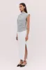 WHITE TEXTURED SUITING UNITY SKIRT sold by Bianca Spender