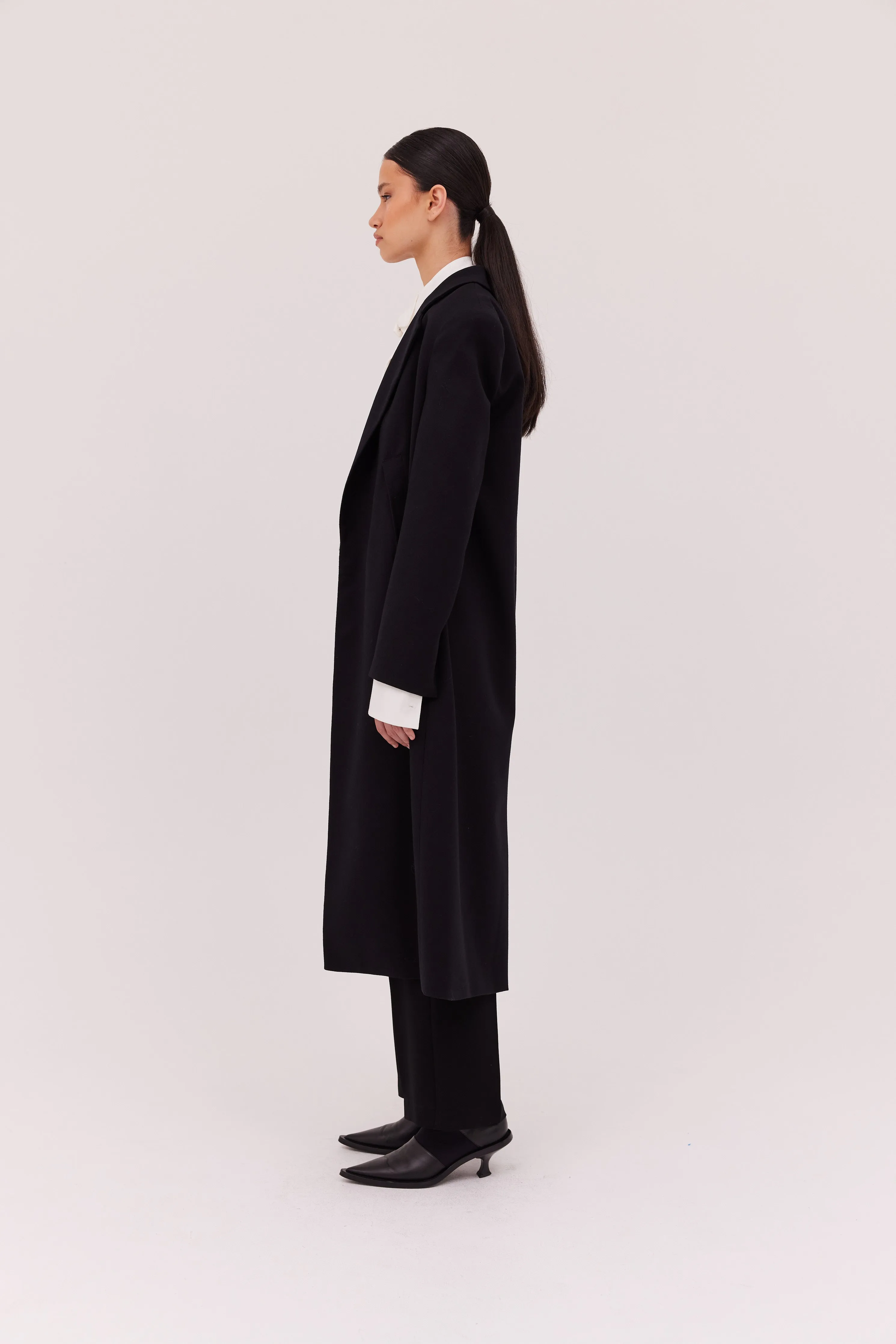 BLACK COATING TRANQUIL COAT sold by Bianca Spender product image thumbnail 5
